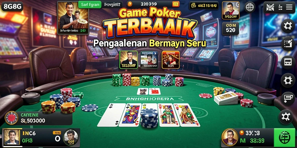 Tampilan menarik dari gameplay 8G8G di Poker.