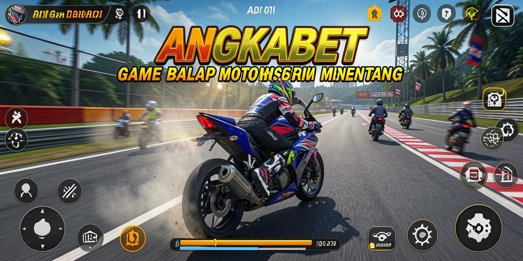 Screenshot gameplay <strong>ANGKABET</strong> yang menampilkan aksi balap motor yang mendebarkan.