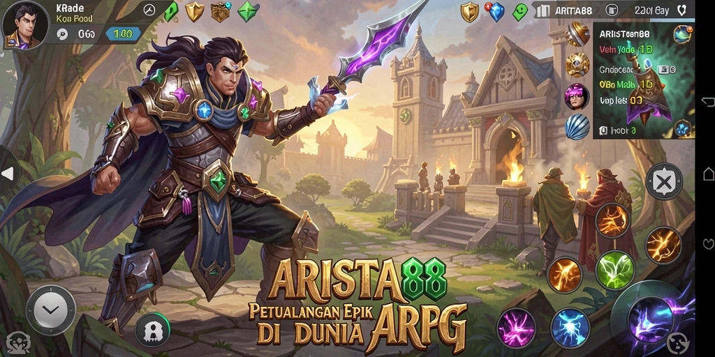 Menampilkan aksi seru dalam pertempuran ARPG ARISTA88.