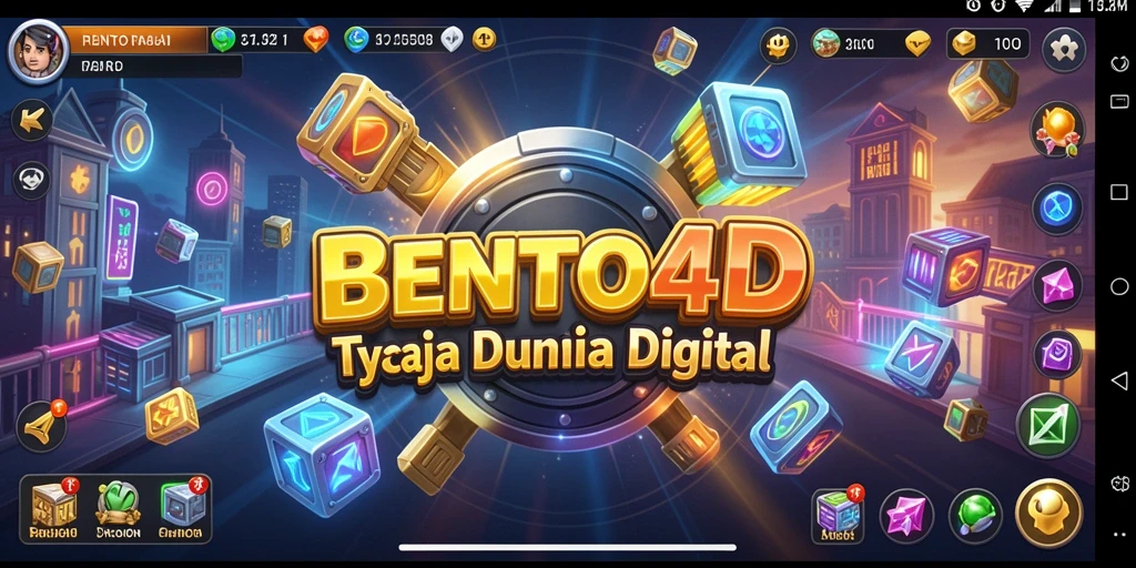 Tampilan gameplay menarik di BENTO4D dengan elemen manajemen bisnis.