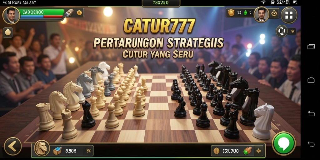 Tampilan gameplay seru di CATUR777 saat karakter bertarung.