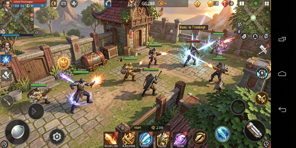Screenshot gameplay GG288 menampilkan momen pertempuran strategis yang mendebarkan.