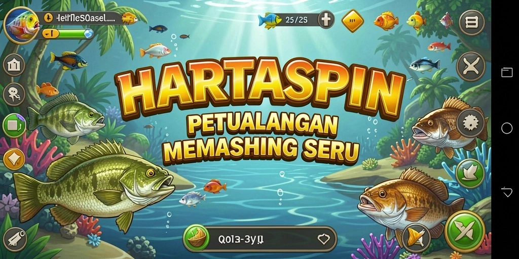 Tampilan gameplay HARTASPIN dengan pengalaman memancing yang menakjubkan.