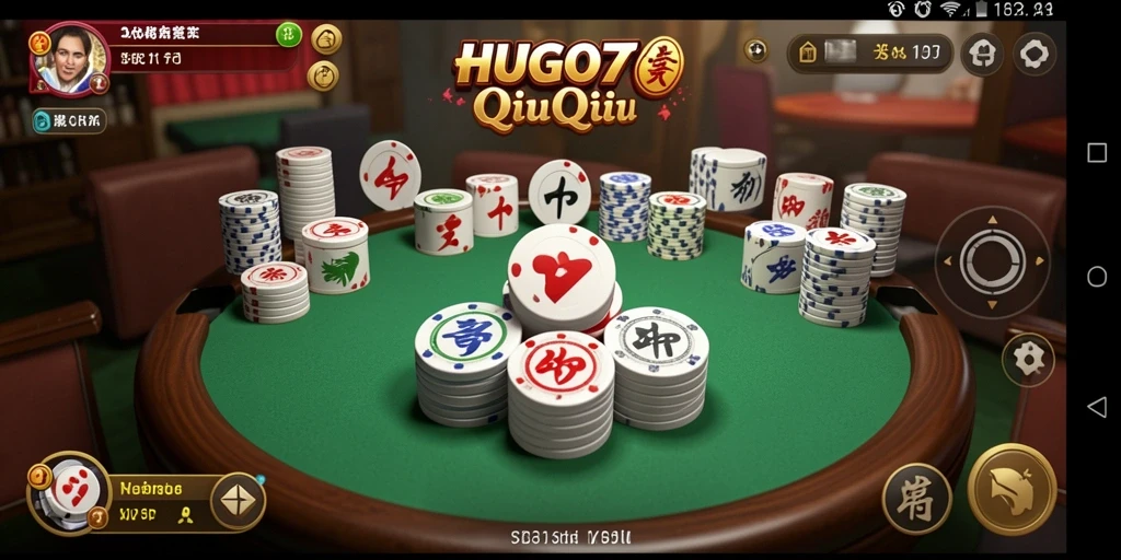 Screenshot permainan QiuQiu HUGO77 yang mendebarkan.