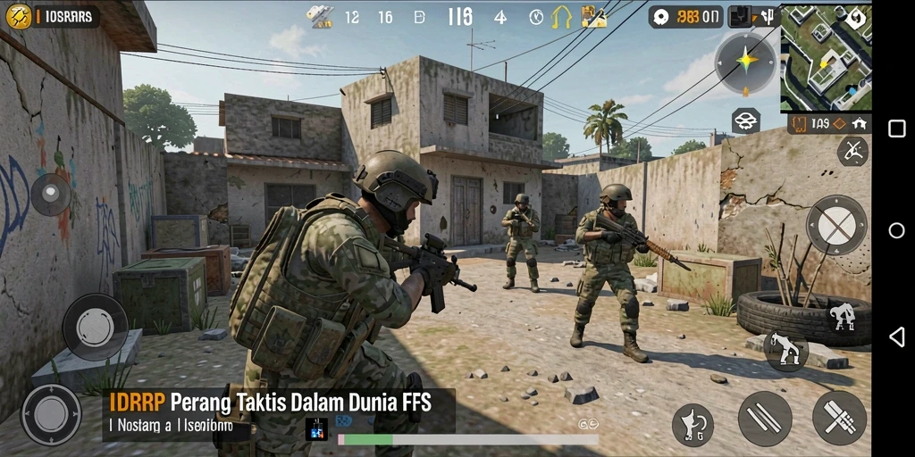 Gameplay menegangkan dalam IDRRP menampilkan aksi tembak-menembak yang intens.