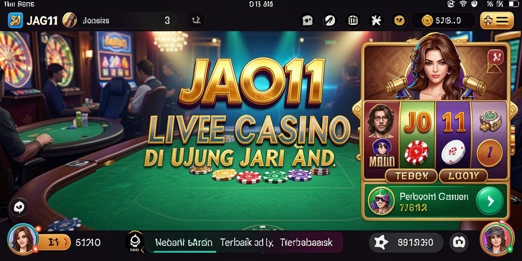 Tampilan gameplay Live Casino JAGO11 dengan dealer profesional dan permainan yang mendebarkan.