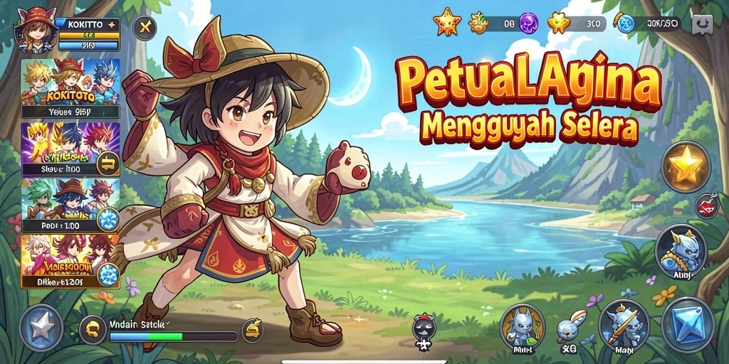 Tampilan grafis yang menarik dalam gameplay KOKITOTO.