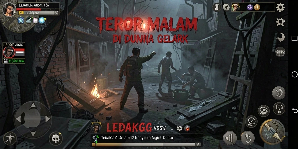 Tampilan menyeramkan dari gameplay LEDAKGG yang memicu adrenalin.