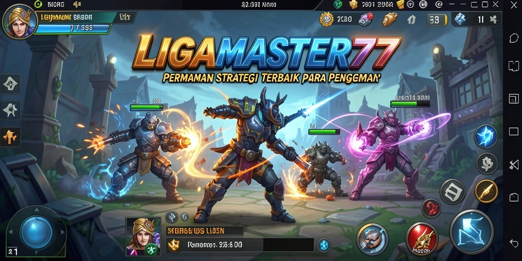 Tampilan gameplay seru LIGAMASTER77 dengan strategi yang menantang.