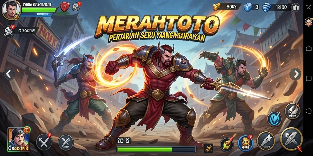 Tampilkan gameplay pertarungan seru dalam MERAHTOTO.