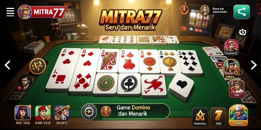 Gameplay menarik dari MITRA77 yang menampilkan serunya bermain Domino.