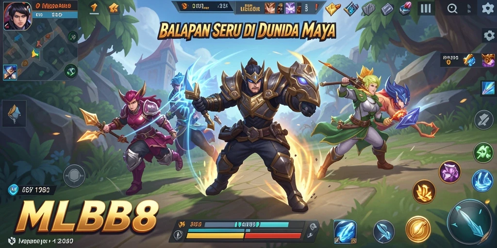 Tampilan gameplay balapan seru MLBB8 dengan grafik menakjubkan.