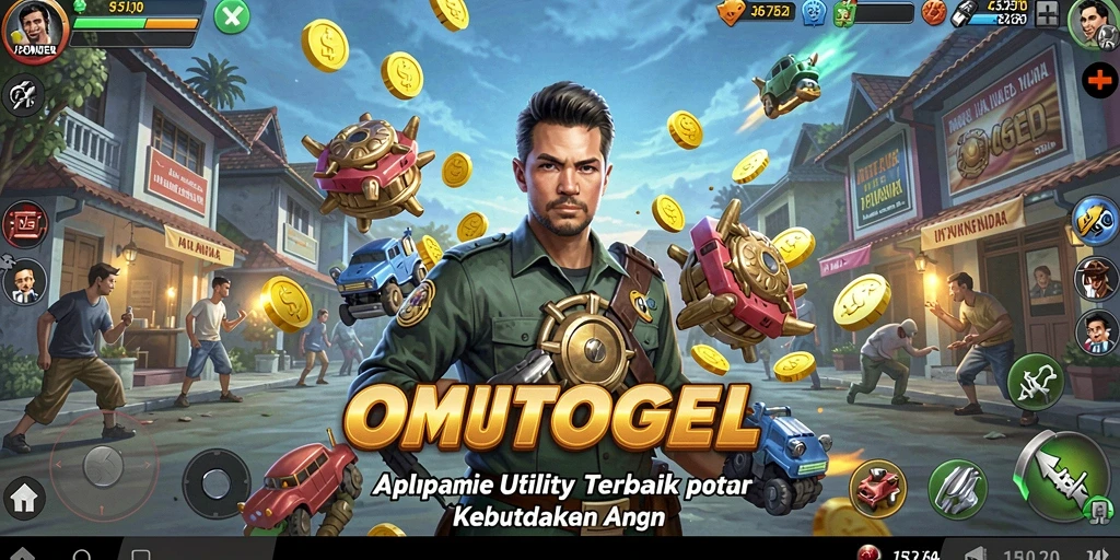 Screenshot utama OMUTOGEL menampilkan berbagai fitur aplikasi Utility.