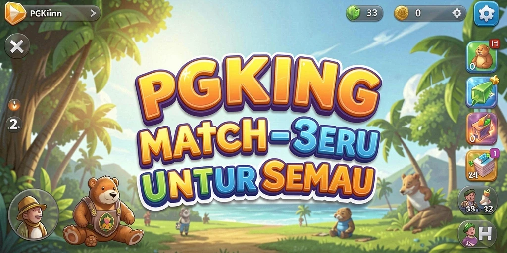 Tangkapan layar PGKING menampilkan gameplay menawan dari permainan match-3.