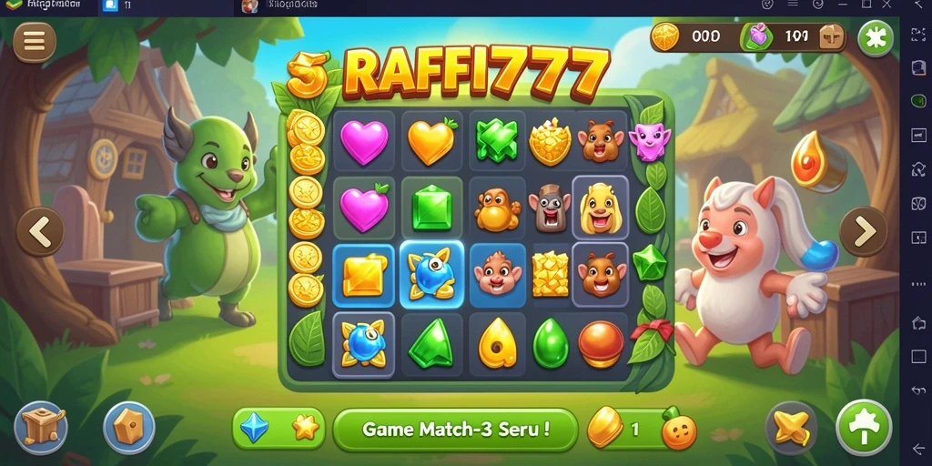 Tampilan gameplay menarik RAFFI777 yang seru dan menyenangkan.