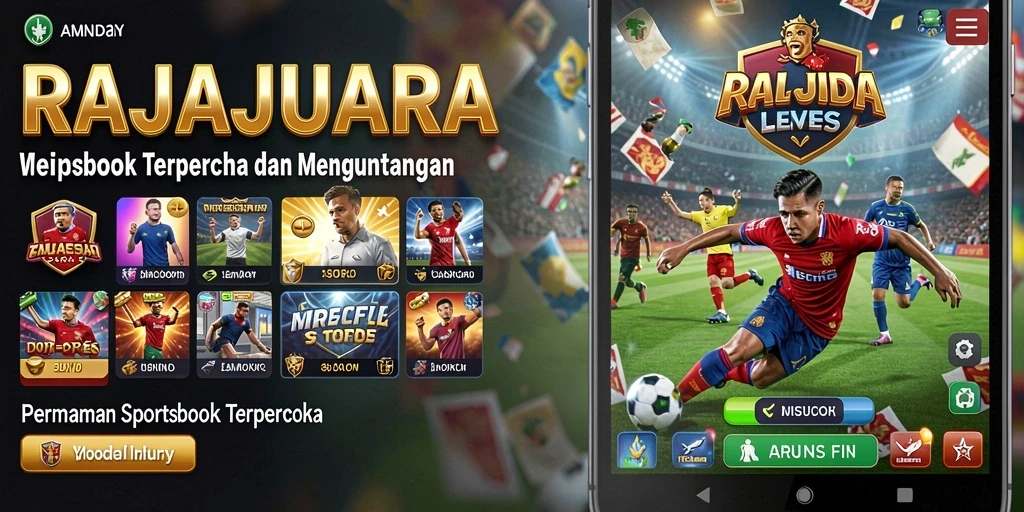 Tampilan utama gameplay RAJAJUARA yang menampilkan taruhan olahraga.