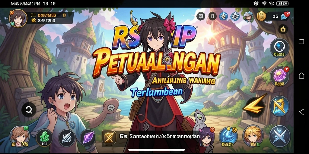Tampilan gameplay seru dari RSNVIP dengan karakter anime favorit.