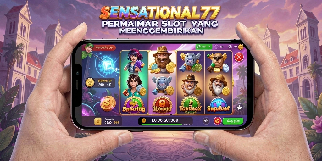 Screenshot utama SENSATIONAL77 menampilkan aksi seru permainan Slot.