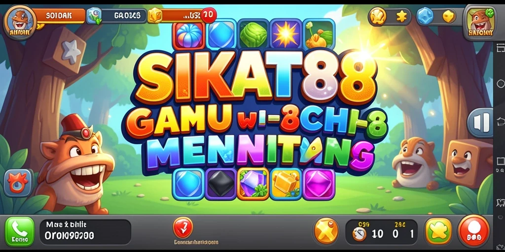 Tampilan gameplay menarik dari SIKAT88 dalam aksi Match-3.