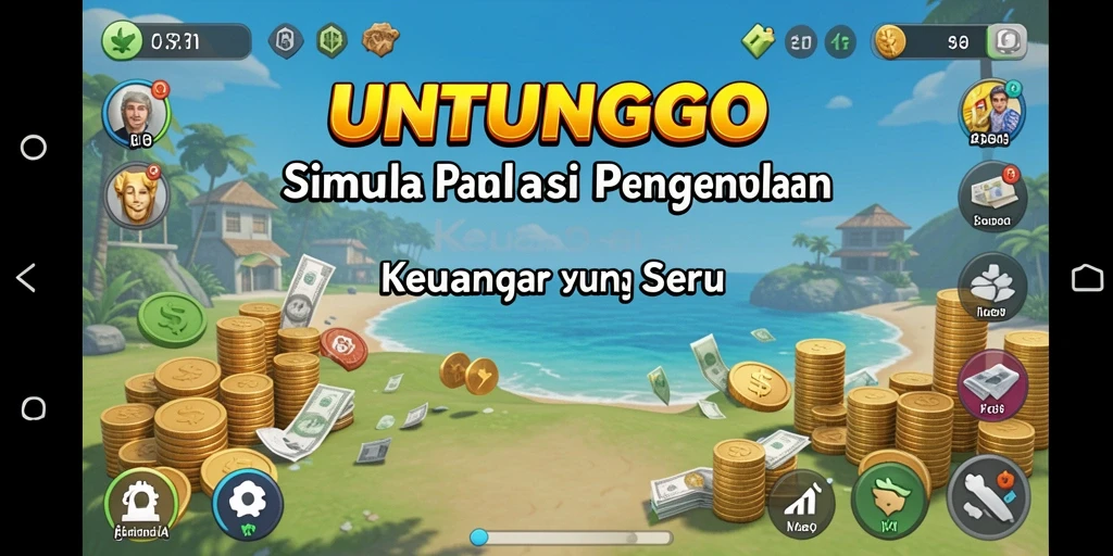 Screenshot utama UNTUNGGO menampilkan gameplay yang menarik dan interaktif.
