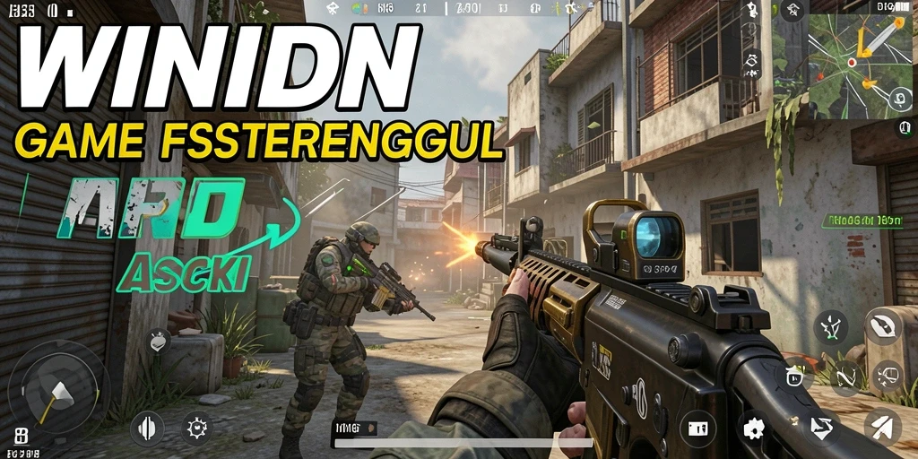 Screenshot WINIDN menampilkan aksi tembak-menembak yang mendebarkan.